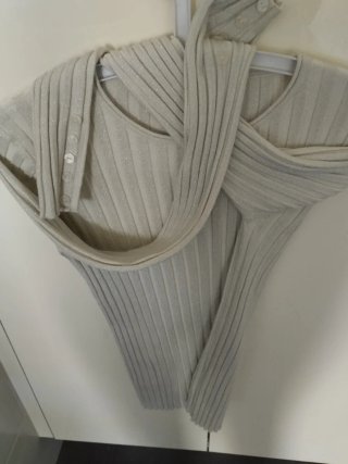 Jersey fino plateado con brillo Talla Única