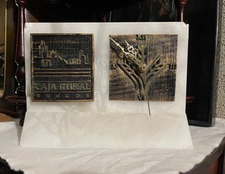 Reloj publicitario de Caja Rural Burgos.