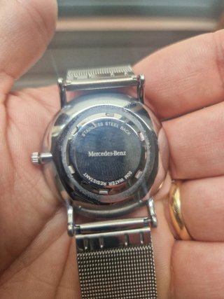 Reloj Mercedes Benz Negro y Plateado