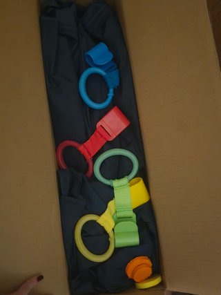 Parco giochi per bambini blu navy con anelli