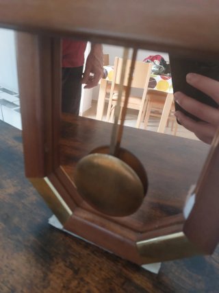 Reloj HERSA péndulo madera octogonal