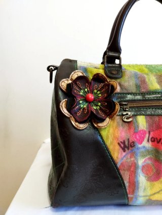 Bolso Desigual Marrón Multicolor
