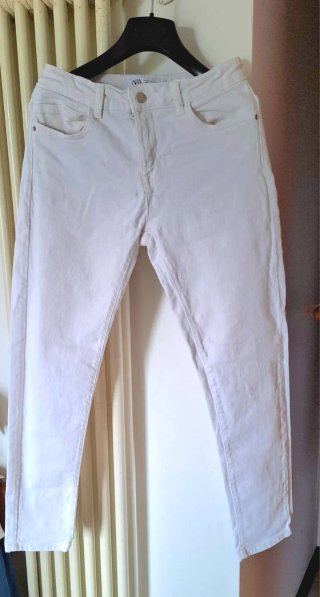 Zara Jeans Bianchi Z1975 Slim/Straight