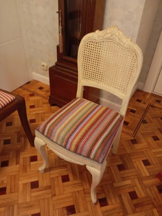 3 Sillas Antiguas Madera y Caña