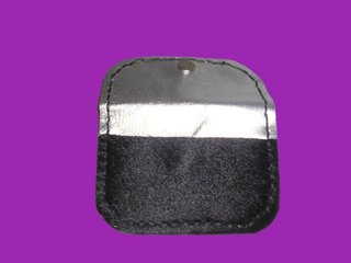 Monedero/Tarjetero Piel Plateado