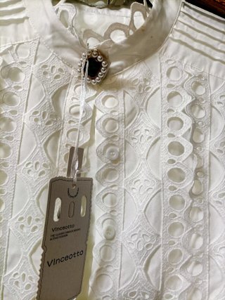 Camisa Vincetto blanca con encaje