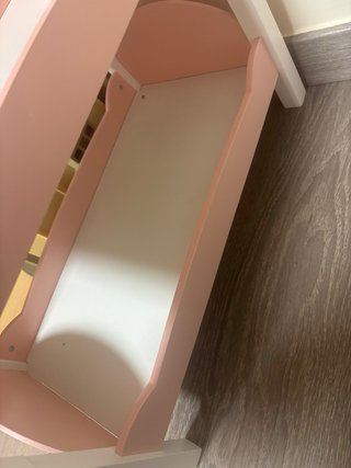 Trona y litera de juguete rosa
