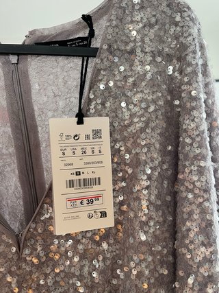 Vestido Zara lentejuelas S