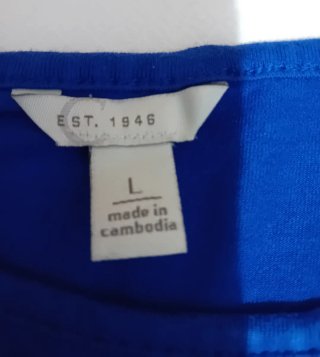 Vestido azul con volantes talla única