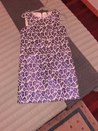 Vestido estampado animal print morado