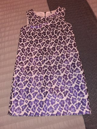 Vestido estampado animal print morado