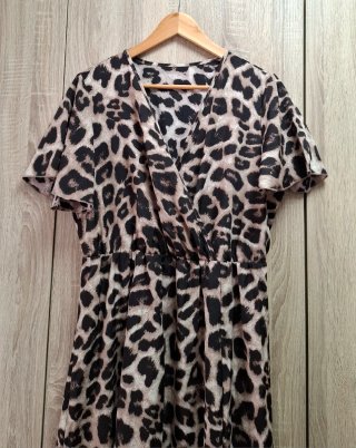 Vestido Verano Animal Print abertura NUEVO SheinXL