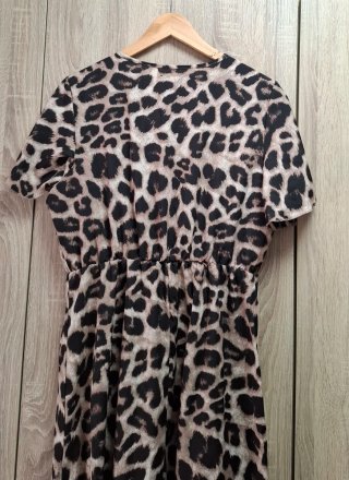 Vestido Verano Animal Print abertura NUEVO SheinXL