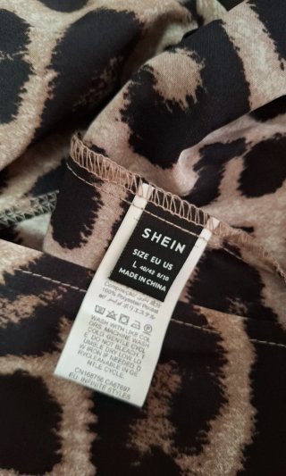 Vestido Verano Animal Print abertura NUEVO SheinXL
