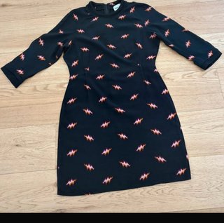 Vestido Bimba y Lola Negro Estampado Talla M