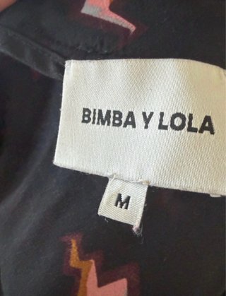Vestido Bimba y Lola Negro Estampado Talla M