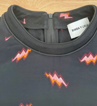Vestido Bimba y Lola Negro Estampado Talla M