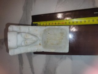 Cenicero de alabastro (o similar) figura egipcia