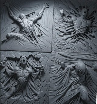 Scultura 3D La Metamorfosi in pietra