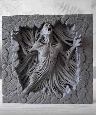 Scultura 3D La Metamorfosi in pietra