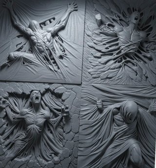 Scultura 3D La Metamorfosi in pietra