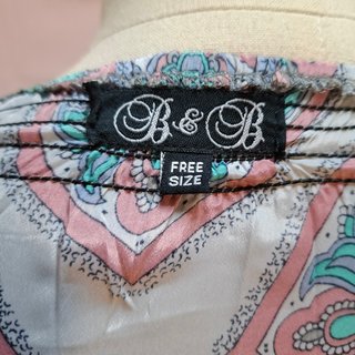 Vestido Boho Estampado Multicolor Talla Única B&B