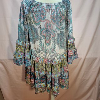 Vestido Boho Estampado Multicolor Talla Única B&B