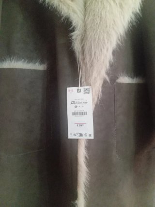 Abrigo Zara Beige y Marrón Reversible