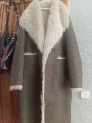 Abrigo Zara Beige y Marrón Reversible