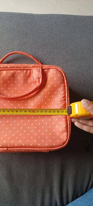Neceser de viaje naranja lunares