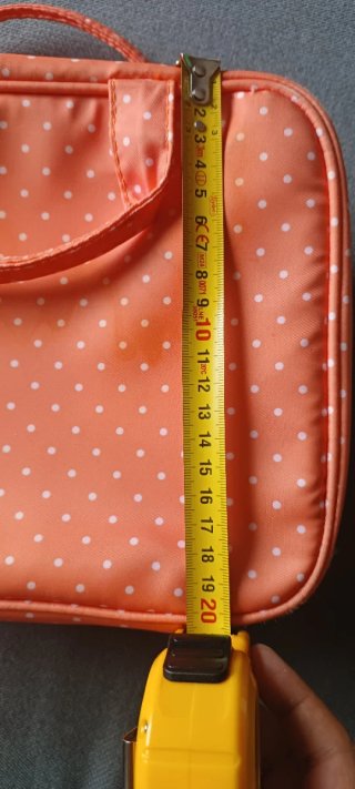 Neceser de viaje naranja lunares