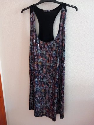Camiseta tirantes lentejuelas S