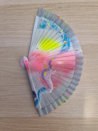 Mini abanico festival pintado a mano