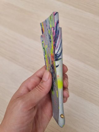 Mini abanico festival pintado a mano