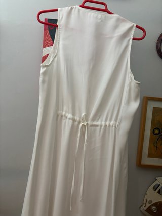 Vestido Mango Largo Blanco Talla M