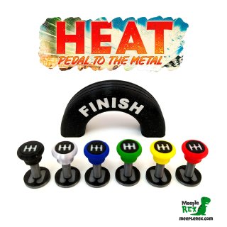 Palancas de cambio y línea de meta para Heat
