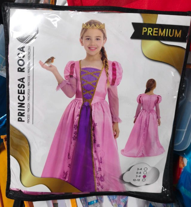 Vestido Princesa Rosa 7/9 años