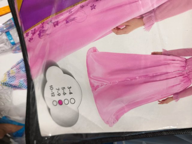Vestido Princesa Rosa 7/9 años