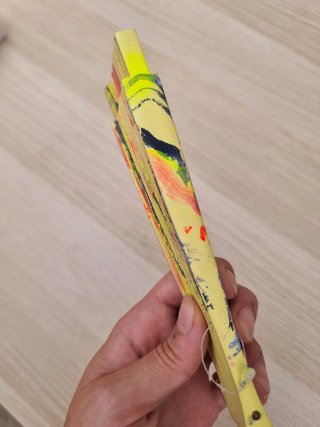Abanico pintado a mano