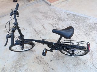 Bicicleta pieghevole nera