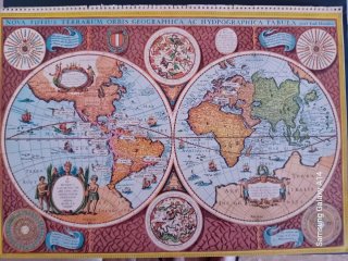 Mapa decorativo estilo barroco