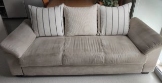 Sofá 3 plazas tela beige