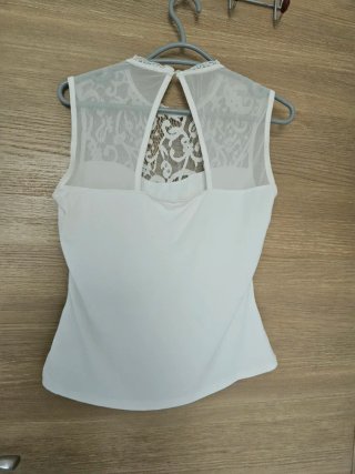 Blusa Zara Encaje Blanco