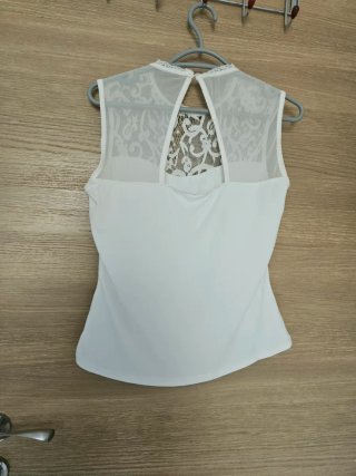 Blusa Zara Encaje Blanco
