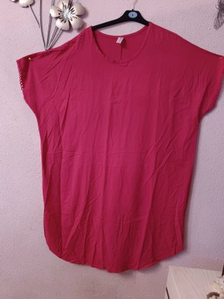 Vestido rosa fucsia largo talla L