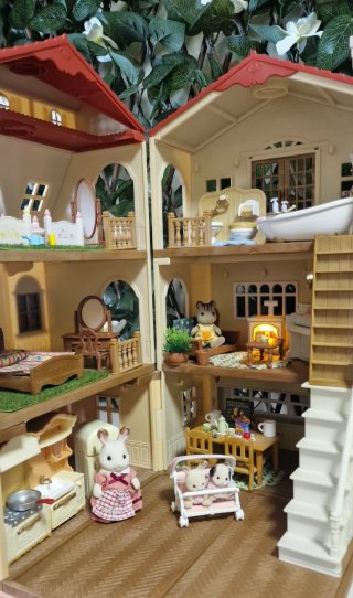 Casa Sylvanian Families con luces