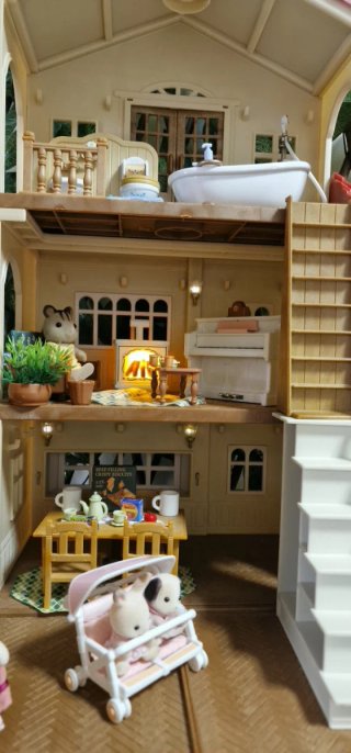 Casa Sylvanian Families con luces