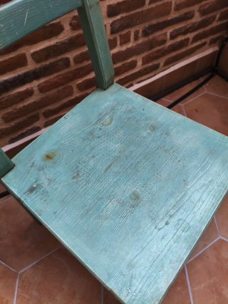 Lote 2 Sillas Madera IKEA IVAR Chalk Paint Verde