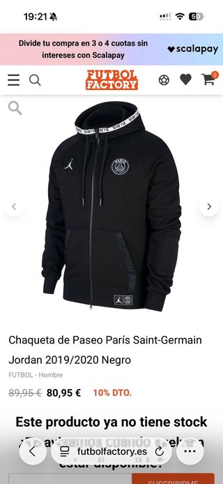 Sudadera Jordan PSG Negra con etiqueta