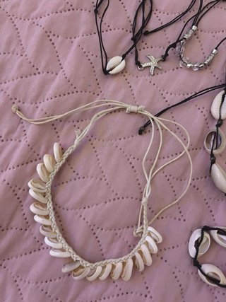 Pack Collar/Pulsera/Tobilleras Conchas Boho mujer